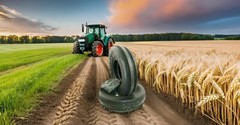 TWO New 5.50-16 Tri-Rib 3 Rib Front Tractor Tires & Tubes Heavy Duty