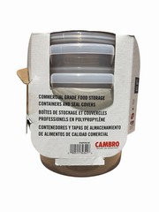 Cambro Round Translucent Container with Lid 6 qt., 2 pk.