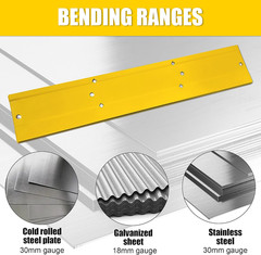 18 Inch Metal Bender Hand Tool,Sheet Metal Folding Tool for Duct Bending,Metal B