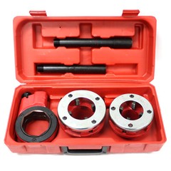 2pc BSPT PLUMBING HAND RATCHET PIPE THREADER 1-1/2″ & 2″ DIE HEAD ALLOY DIES
