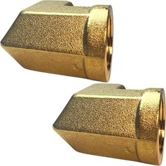 2pcs 3/8″ NPT Brass 90° Street Elbow Male to Female Pipe Fitting Forged Durable