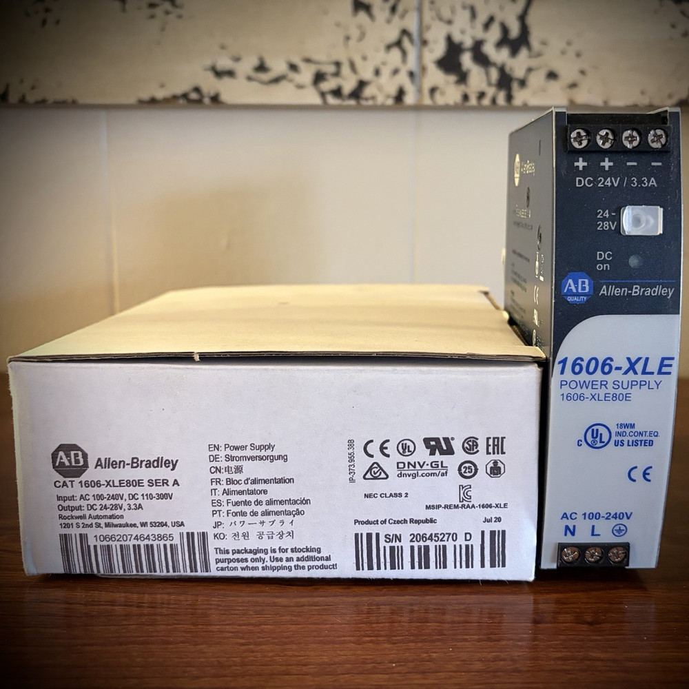 Allen-Bradley 1606-XLE80E SER A Power Supply 24V DC 3.3A 80W
