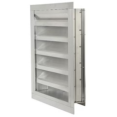 Dayton 20Ua13 Intake Louver, Fixed, Drainable, 36H X 36W