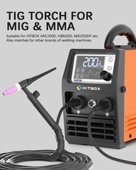 HITBOX WP17V Welding Gun TIG Welder Torch Equipped with 10-25 Quick Plug 4M/13ft