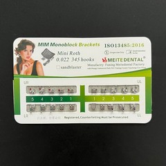 10 Sets Dental Orthodontic Bracket MIM Monoblock Mini Roth/MBT 022/018 345 Hooks