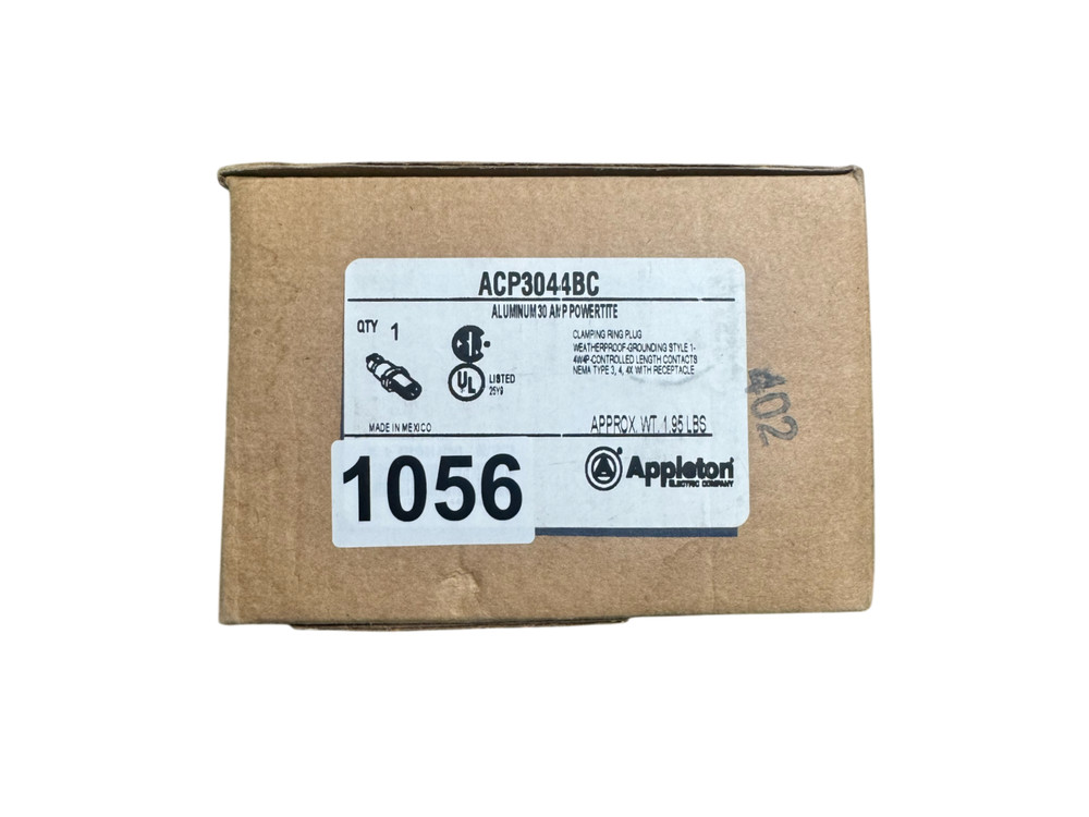 Appleton ACP3044BC Powertite 30 Amp 600VAC/250VDC 4-Pole 4-Wire