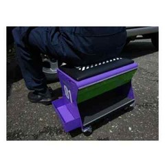 EVANGELION Motif Working Stool Soft Mat & Casters A.T.FIELD ECH521 EVA JAPAN NEW