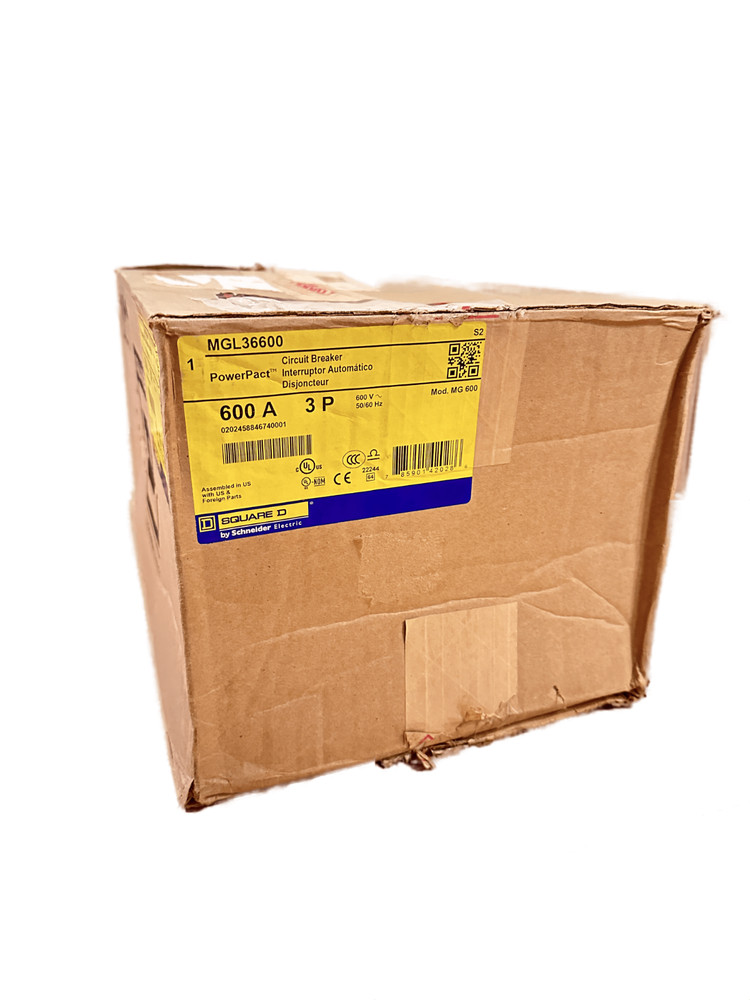 New Square D MGL36600, 600A, 3 pole, 600VAC, 18kA Circuit Breaker Schneider