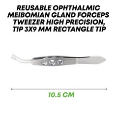 Meibomian Gland Forceps Tip 3×9 mm Stainless Steel Ophthalmic Instruments German