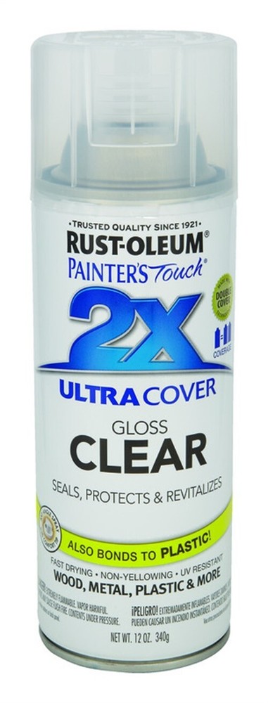 Rust-Oleum 249117 Gloss Clear Fast Dry Oil Based Spray Paint 12 oz. (Pack of 6)