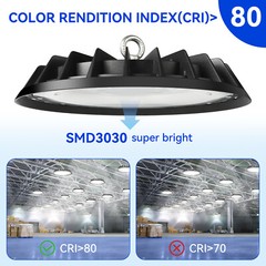 UFO High Bay Led Shop Light with US Plug, Commercial Lighting for Factory 10Pack