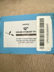 Aquor 12″ SlateGry Brushed Stainless Steel House Hydrant V1+