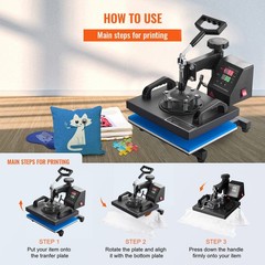 Digital Heat Press Machine T-shirt Sublimation Printer Transfer Pressing 12X10″