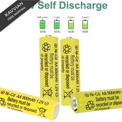 Betmaxful 12 Packs 1.2V NI-CD AA 800mAh Nickel Cadmium Rechargeable…