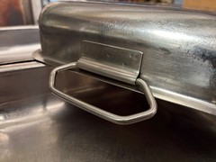4-Pack Hubert 28589 Square Stainless Steel Balti Pan with Handles 10x10x2.5
