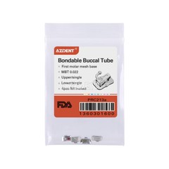 AZDENT Dental 1st Molar MBT 0.022 Buccal Tubes Bondable Non-Convertible U/1 L/1