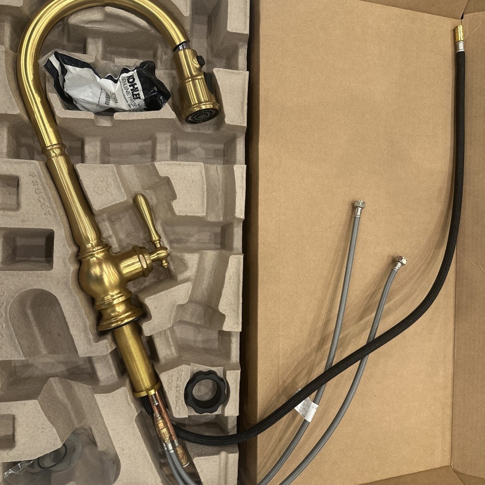 Kohler Artifacts 1.5 GPM Kitchen Faucet – K-99259-2MB – BRUSHED MODERNE BRASS