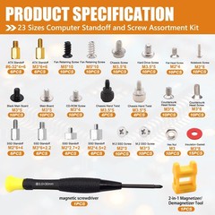 23 Sizes M.2 Computer Screws Motherboard Standoffs Laptop Screws for Motherbo…