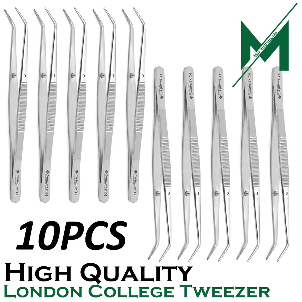 X10 DENTAL LONDON COLLEGE TWEEZER – 16 cm SERRATED TIP SURGICAL DRESSING FORCEPS