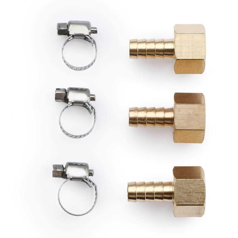 U.S. Solid 3pcs Brass Hose Fitting Pipe Adapter 3/8″ Barb To 3/8″ NPT Female