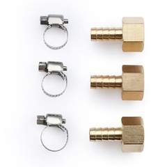 U.S. Solid 3pcs Brass Hose Fitting Pipe Adapter 3/8″ Barb To 3/8″ NPT Female
