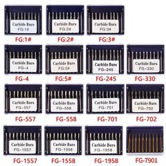 Dental FG Burs High Speed Handpiece Round Friction Grip Tungsten Carbide Steel