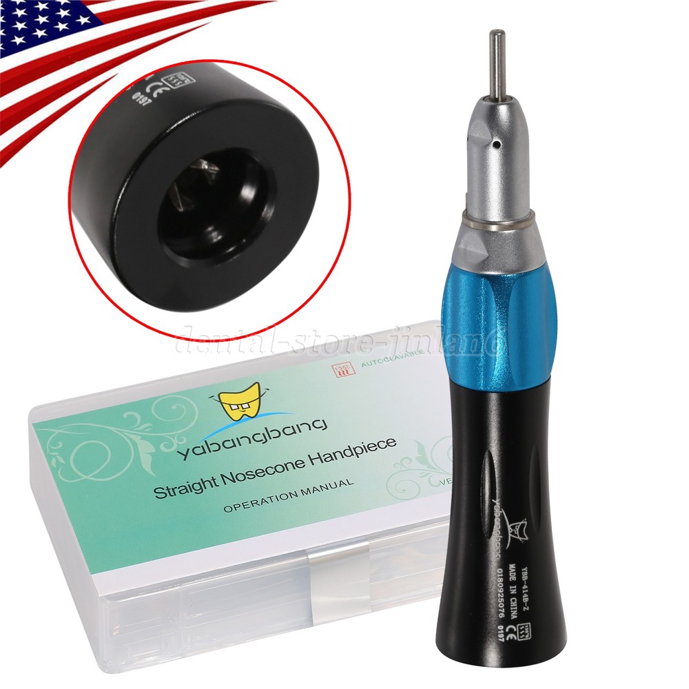 For NSK Slow/Low Speed Dental Straight Nosecone Handpiece YBB-414B-Z Black