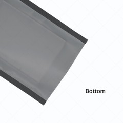 5x7in Matte Black Foil Mylar Flat Open Top Pouch Bag w/ Clear Back &Machine
