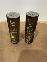 4140 Hot Rolled Steel Bar Round Stock Heat Treated 1 1/2” OD x ~ 5” Lot of 2
