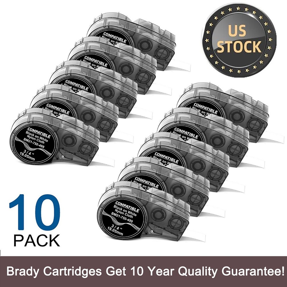 12x Compatible Label Tape Replacememt for M21-750-499 Cartridge with Ribbon 3/4