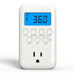 Plug In Watt Meter Power Energy Monitor Backlit LCD Voltage Amps kWh 9 Modes