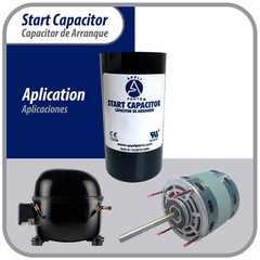 Appli Parts motor start capacitor 124-149 Mfd (microfarads) uF 330 VAC universal