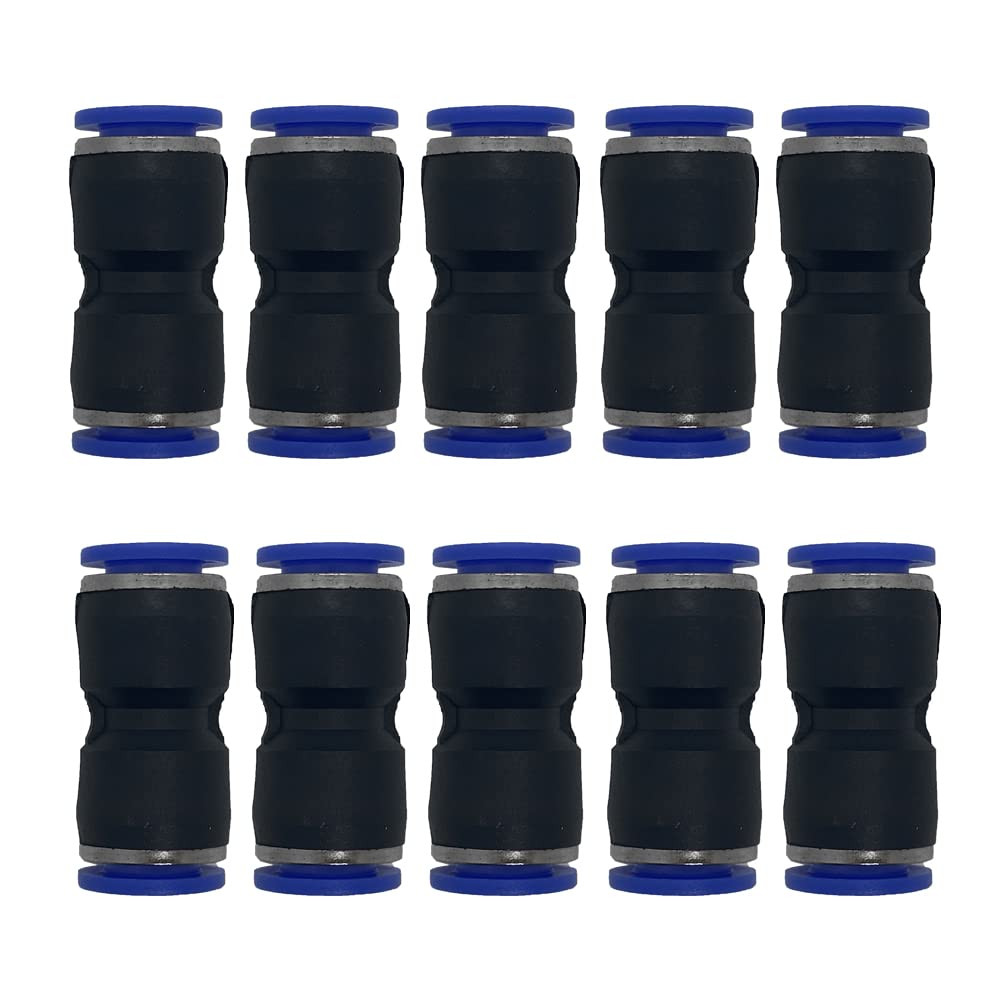 zjxed 10mm OD x 10mm OD Pneumatic quick Connector Push to Connect fittings Strai