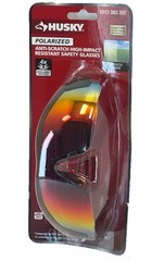 Husky Polarized Outdoor High Impact Resistant Half Frame Safety Glasses in Red