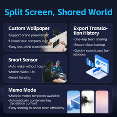 Dual-Screen Business AI Smart Translator Device with 10″ Touchscreens Translator