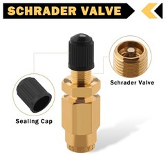 1/4″ Inflation Schrader Valve with Push to Connect for 4inch-2pcs