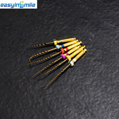 6 pcs Dental Endodontic files Pro Gold Taper NITI Rotary Files Motor Tip 25MM SX