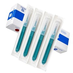 10 Stainless Steel Disposable Sterile Scalpels With Graduated Plastic Handle