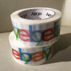 2 Rolls eBay Brand MultiColor Logo Shipping & Packing Tape 75 Yds x 2 In