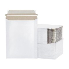 400 – 11″ x 13.5″ White Rigid Stay Flats Self-Seal Cardboard Envelope Mailers