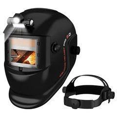 TRQWH True Color Auto Darkening Welding Helmet with Light & Helmet Headband