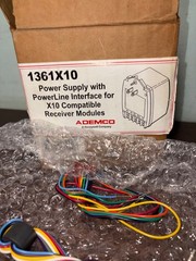 NOS ADEMCO 1361X10 POWER SUPPLY WITH POWERLINE INTERFACE FOR X10 COMPATIBLE B404