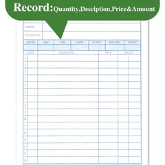 6 Pack Sales Order Book 5-9/16 x 8-7/16 Receipt 3-Part Carbonless 50 Sets per