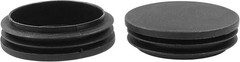 4 Pack 2-1/2 Inch (63Mm) round Plastic Hole Plugs, Black Pipe Tubing End Cap for