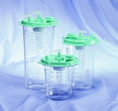 Hi-Flow Suction Canister, Rigid Liner, 2000mL, No Tube, Seal Lid Bracket Mount 1