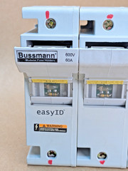 🤠 BUSSMANN MODULAR FUSE HOLDER CH60J31 EASY ID 60 AMP 600 VAC CLASS J FUSES