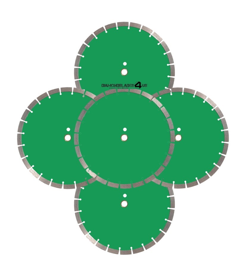 5 Pack Premium 14″ Diamond Saw Blades: Ideal for Concrete, Brick, Block, Stone