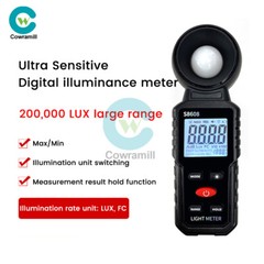 Handheld Digital Light Lux Meter Illuminometer Luminometer Photometer 200000Lux