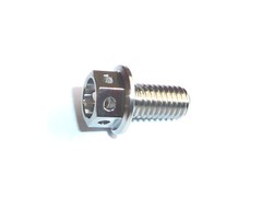 TITANIUM GRADE 5 RACE SPEC M5 HEX HEAD WITH BUILT IN WASHER CROSS DRILLED SAFETY