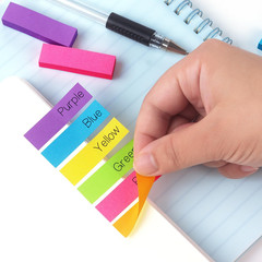 30 Pads 0.6X2 Inch Sticky Notes Flags Tabs Page Markers 10 Bright Color Sticky I
